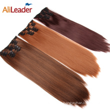 Silky Straight Synthetic 16 Clips In Hair Extensions